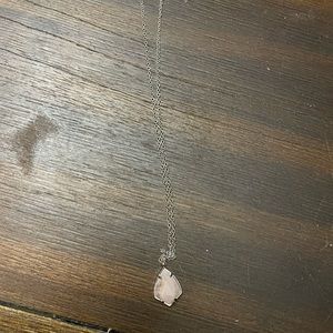 Kendra Scott rose quartz necklace
